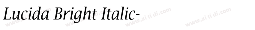 Lucida Bright Italic字体转换